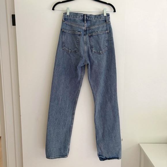 Agolde 90's Pinch Waist High Rise Straight Leg Jeans In Lineup Size 24 - Picture 4 of 6